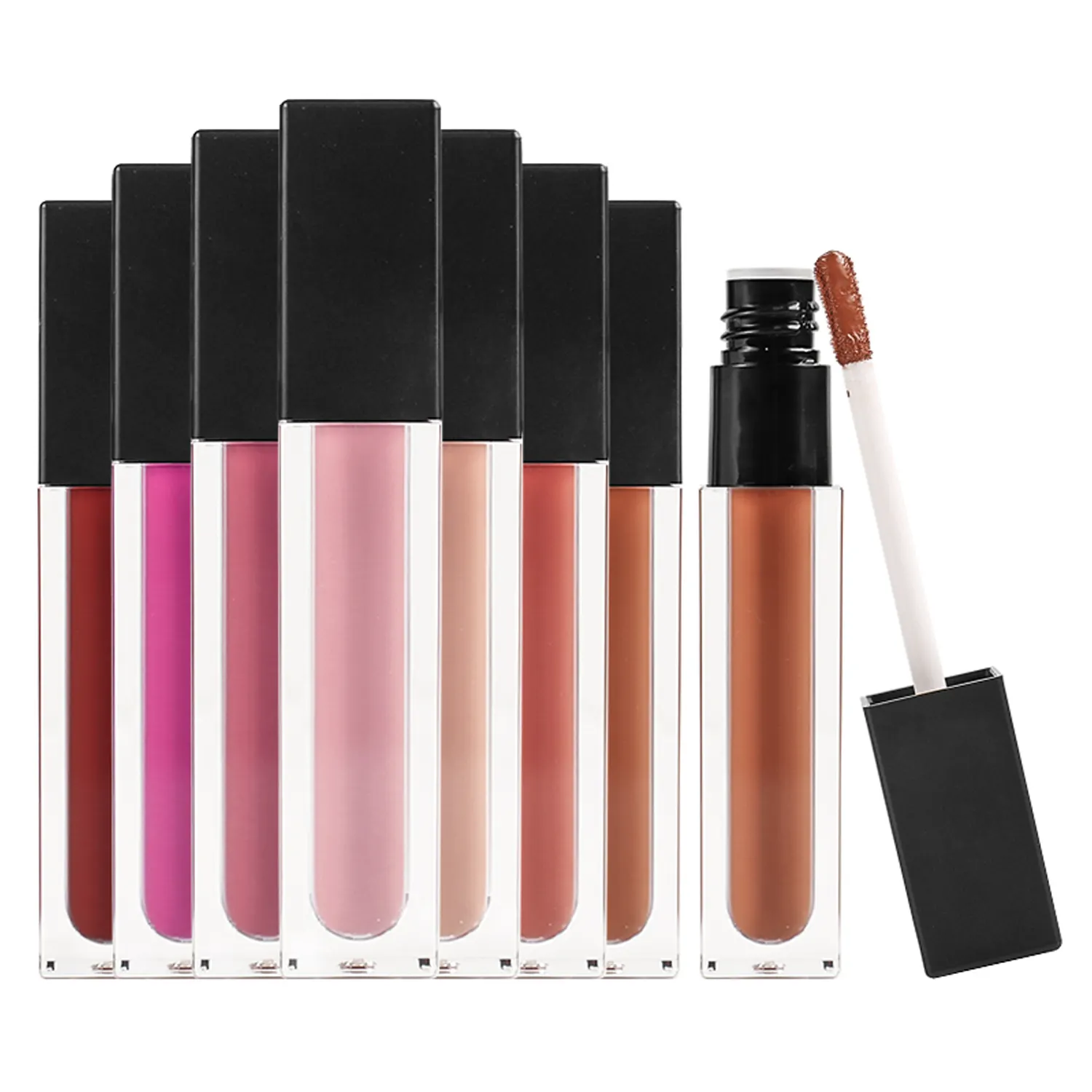 KISMEOW Velvet Lip Gloss Package /sticker/ Material/texture /pattern/fragrance /color/efficacy Customization. Velvet Lip Glosssupplier 6