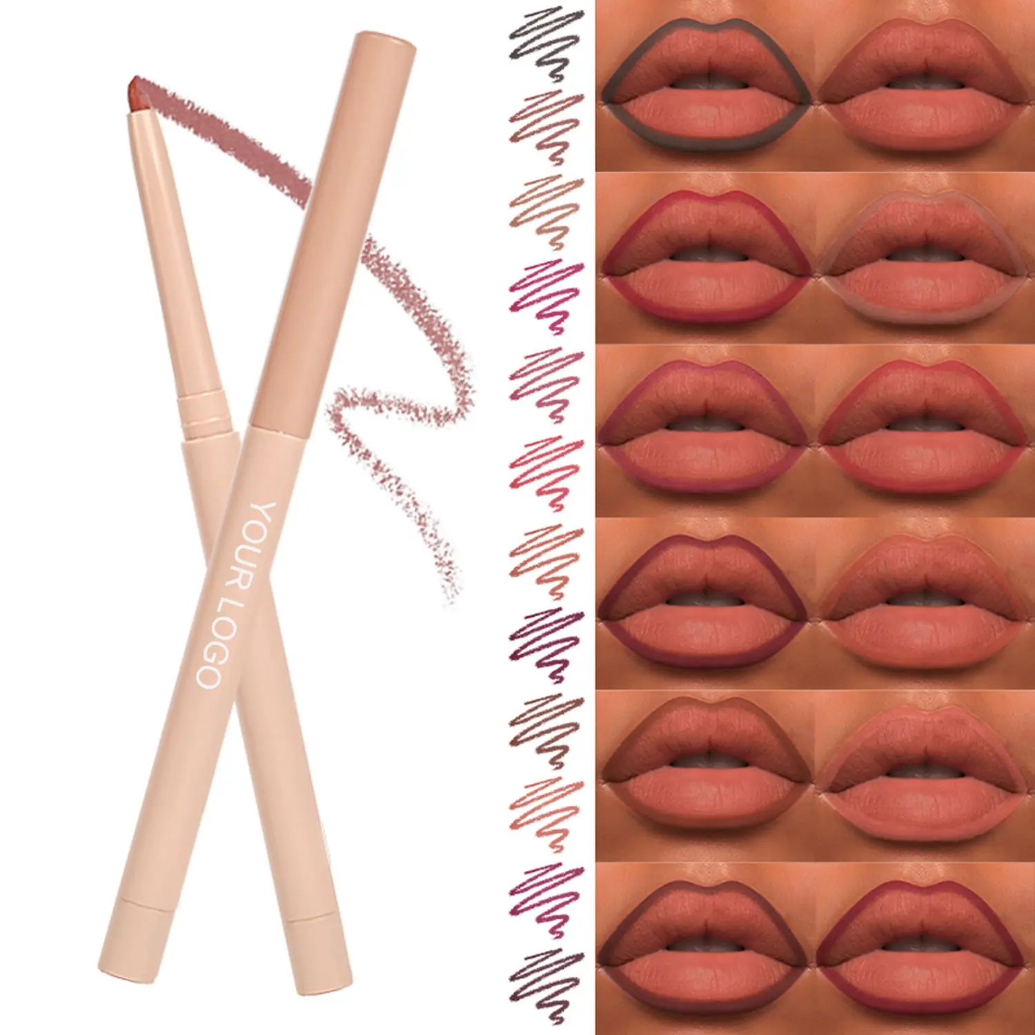 Hot Sellinglong Wear Lip Liner Package /sticker/ Material/texture /pattern/fragrance /color/efficacy Customization. Available 7
