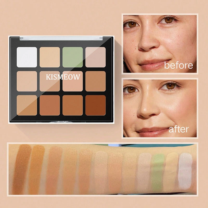 Cream concealer foundation paletter 12 colors full coverage 1