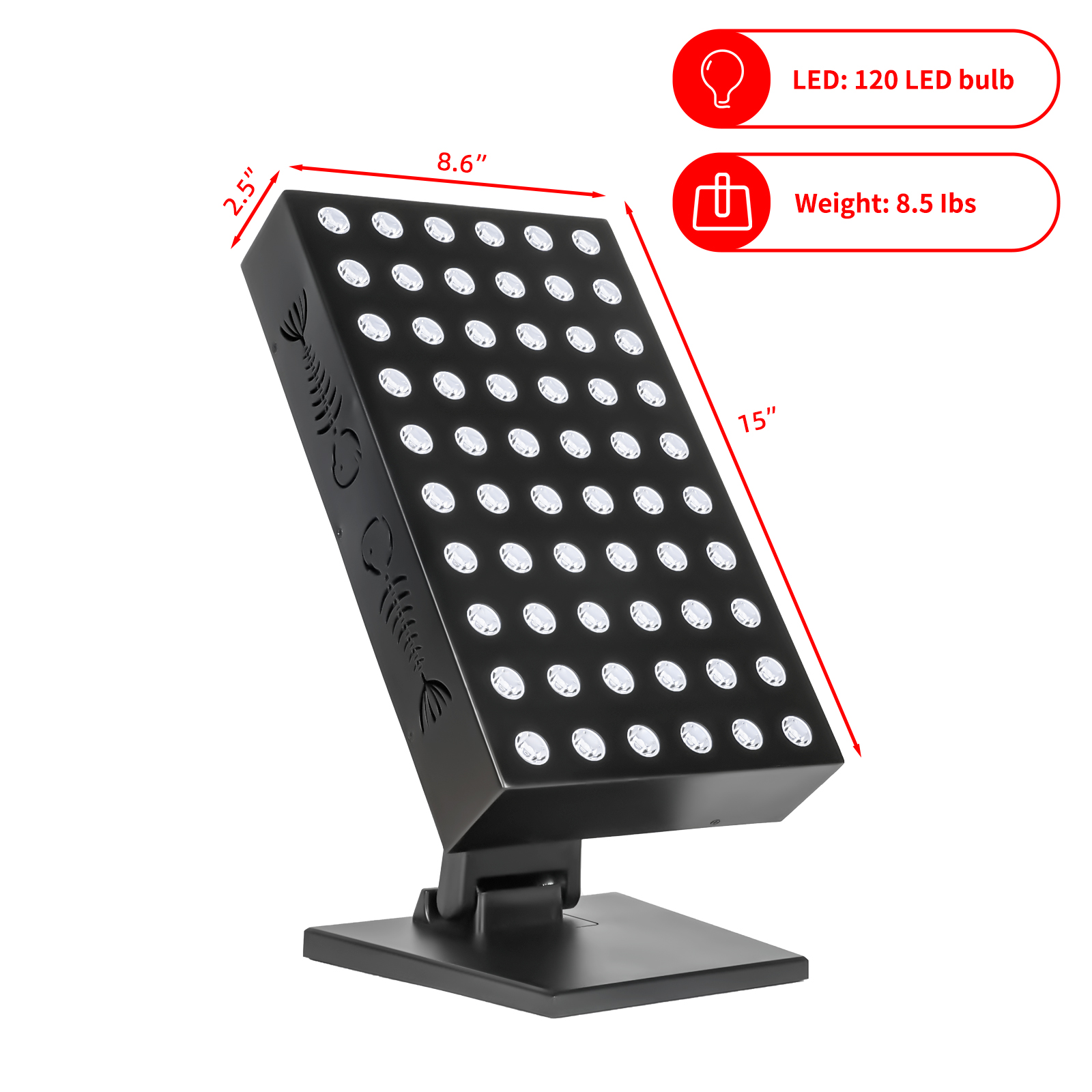Panel de terapia de luz roja Sunsred XS300 300W 660nm 850nm 8