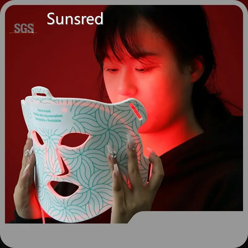 Fournisseur de masques faciaux LED 220g 630nm (rouge) & 850nm (NIR); 460nm (bleu) & 590nm (jaune) pour les entreprises 1