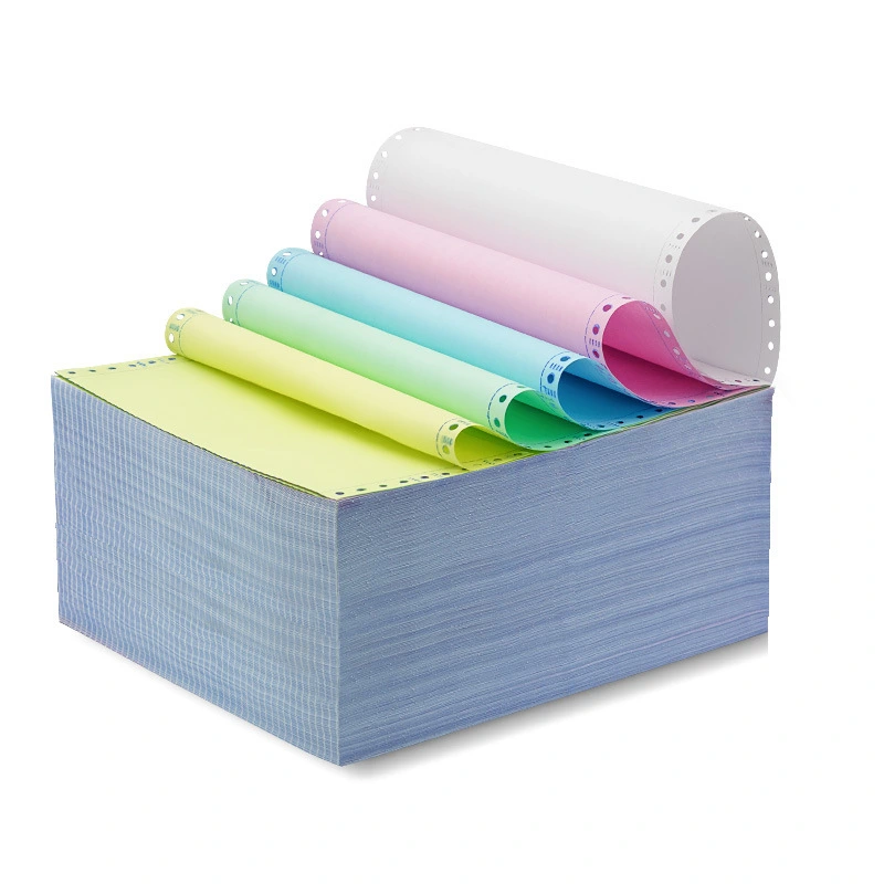 Más popular Papel de impresión por ordenador continuo de alta calidad, 220mm x 340mm, 50-55g, 1 capa, papel 1