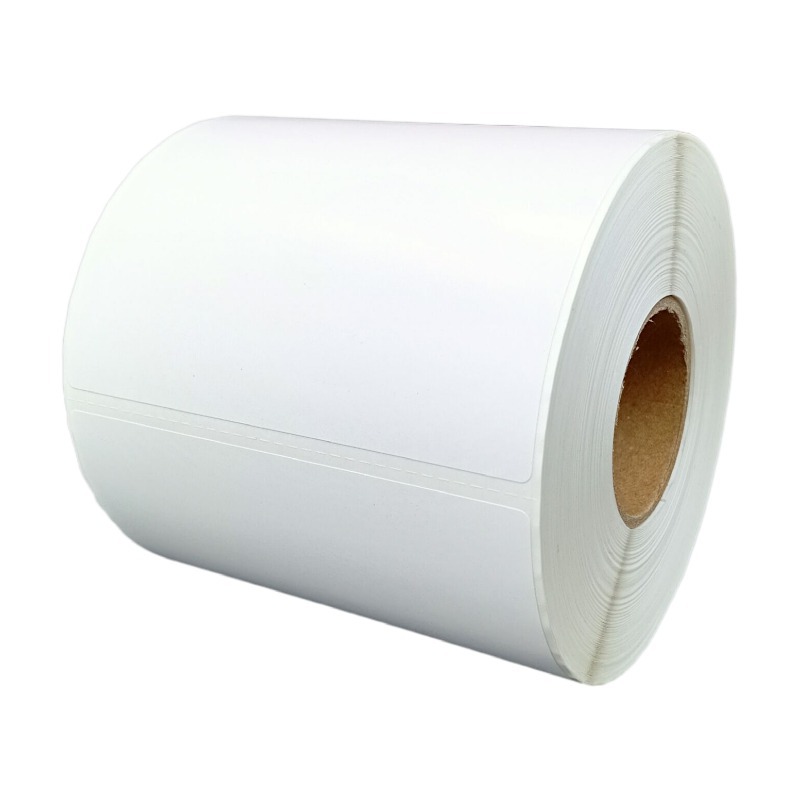 Zavod ulgurji 100x150 yorliqli termal stiker A6 o'z-o'zidan yopishtiruvchi qog'ozni etkazib berish 4 x 6 fanfold yorliq varag'i 3