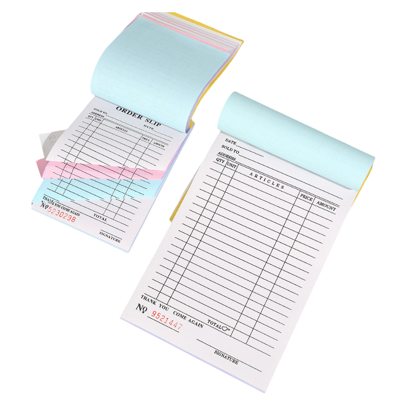 Fabrik 3-lagiges kontinuierliches selbstdurchschreibendes Computerpapier NCR-Druckpapierbögen Rechnungsbuch 1