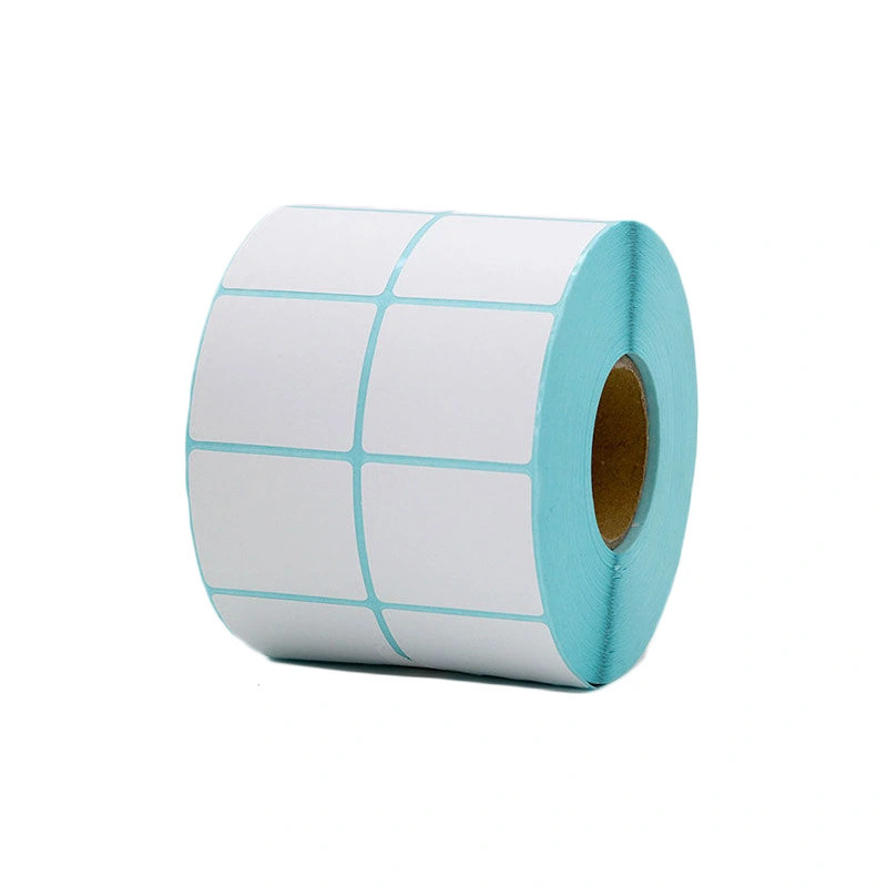 Rouleau d'étiquettes autocollantes pour codes-barres, impression couleur personnalisée, 50x25, 58x40, 58x60, 60x40, papier auto-adhésif, étiquette thermique directe 1