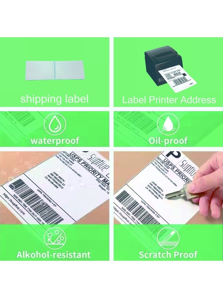 Premium Version 150x100mm Self Adhesive Shipping Labels Express Delivery Paper Compatible with Thermal Printers 7
