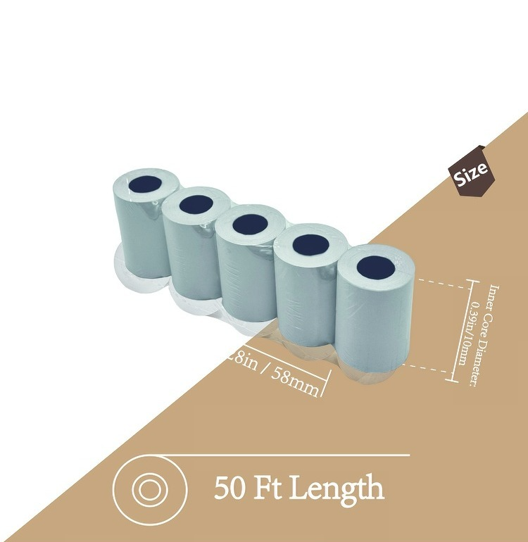 57*39mm Máy tính tiền không thấm nước cuộn giấy cho máy POS - 1