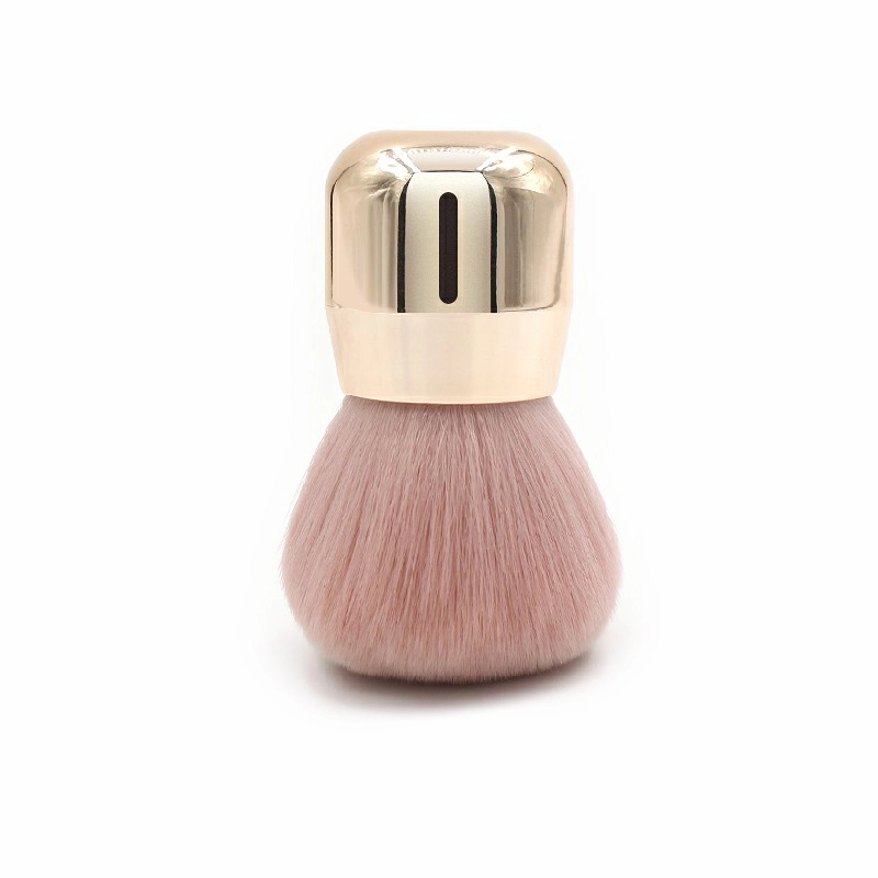 New soft large pink and gold synthetic makeup brush 1