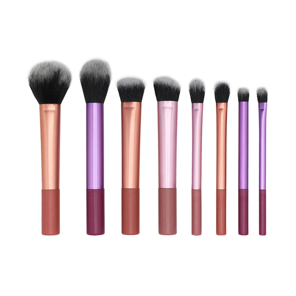 Travel Size 8pcs Soft Bristle Makeup Brush Set 1
