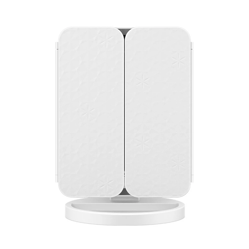 Multifunctional LED high-definition three-sided folding makeup mirror 1