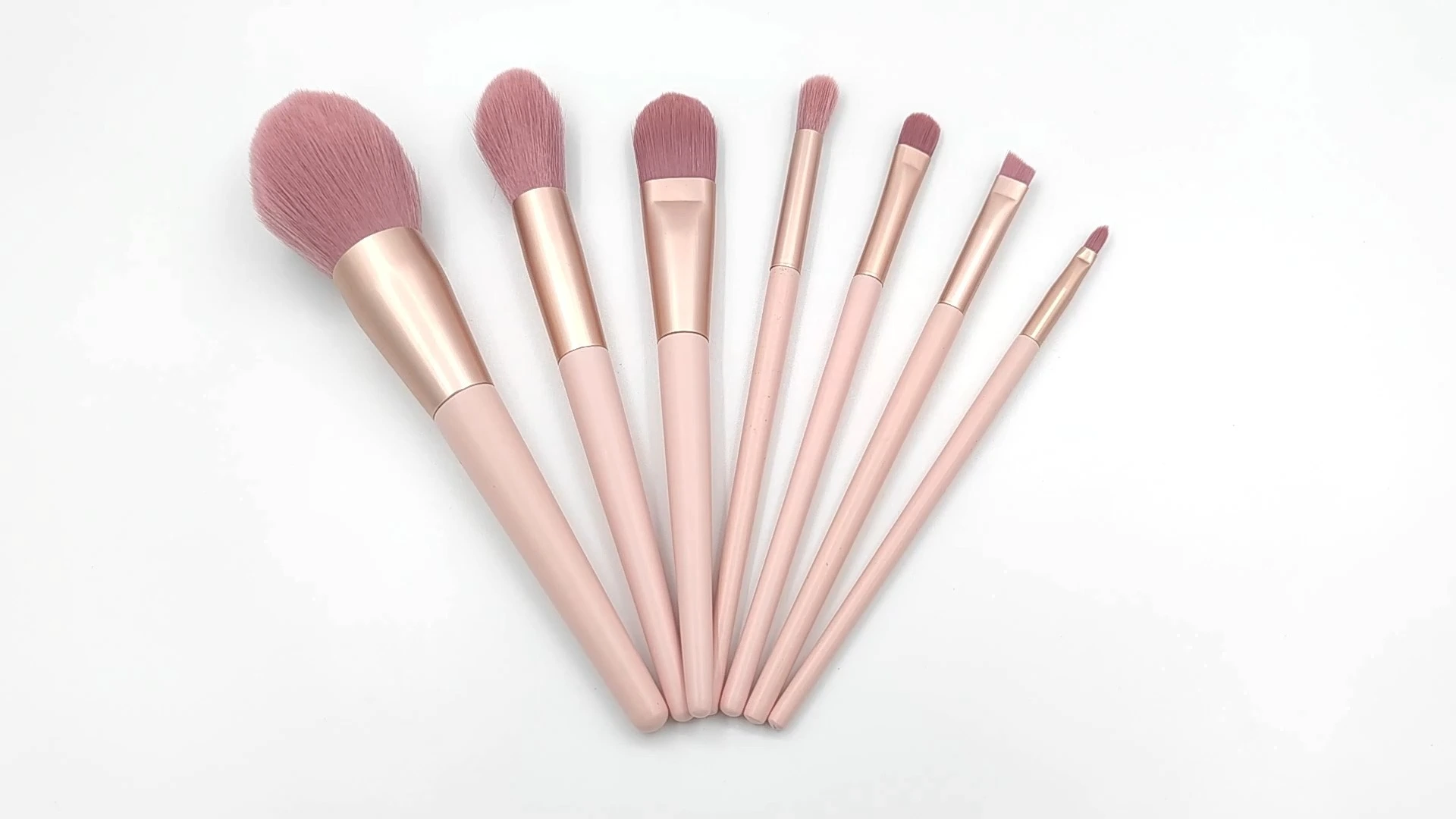 7pcs Pink Makeup Brushes Set - Beautiful Color, Safe and Eco-Friendly 1