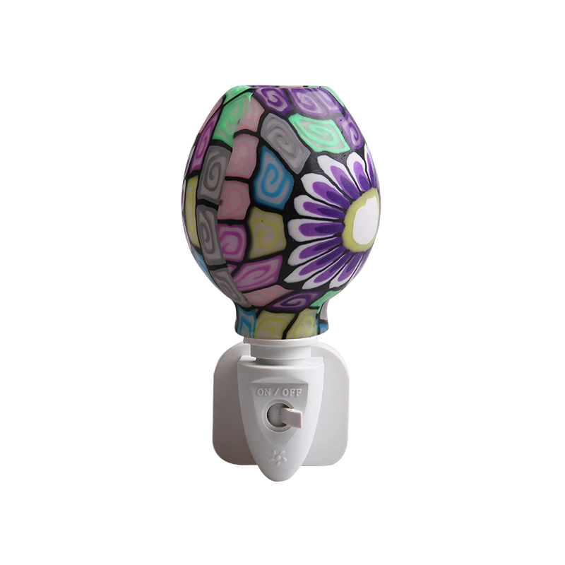 ETL UL CE SAA CB BS Purple Mosaic design Aroma Essential Oil soft Art glass night light 110v 220v 7w 1