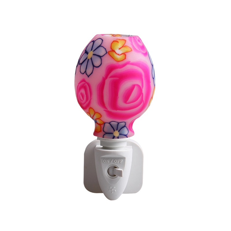 Pink rose design ETL UL CE SAA CB BS Aroma Essential Oil soft Art glass night light 110v 220v 7w 1
