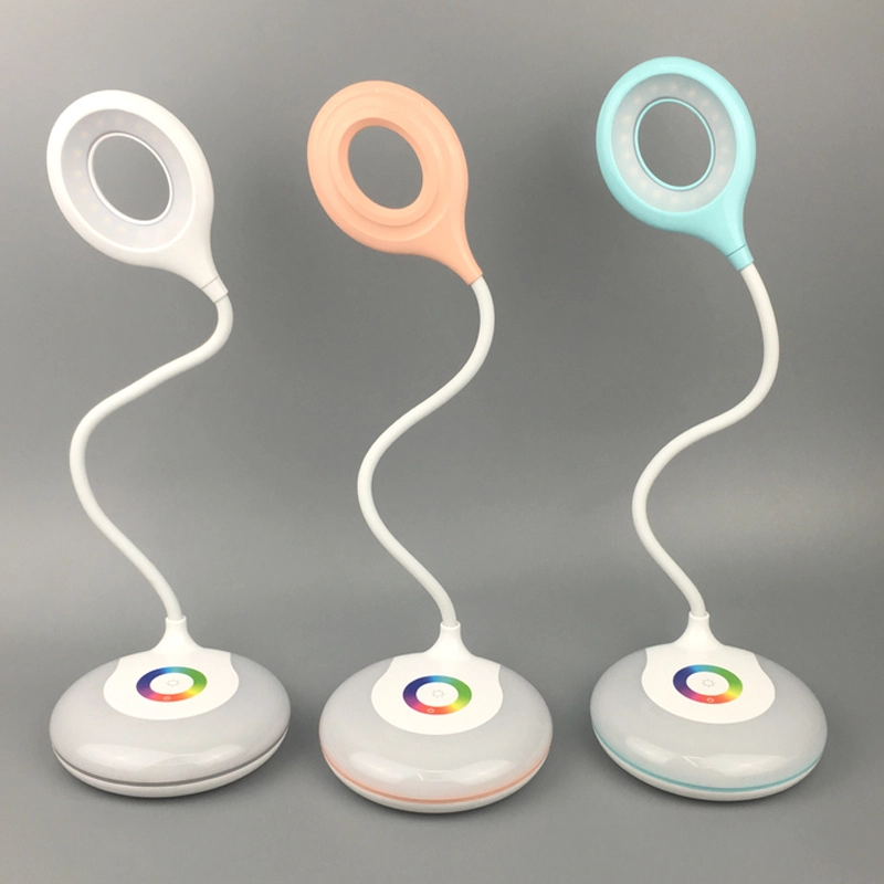 Wireless Rechargeable LED Desk Lamp with Color Changing Touch Control Base and Adjustable Goose Neck Eye-caring Table Lamp 1