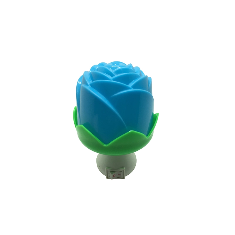 Flower rose shape 3 SMD mini switch sensor plug in night light with 0.5W AC 110V or 220V 1