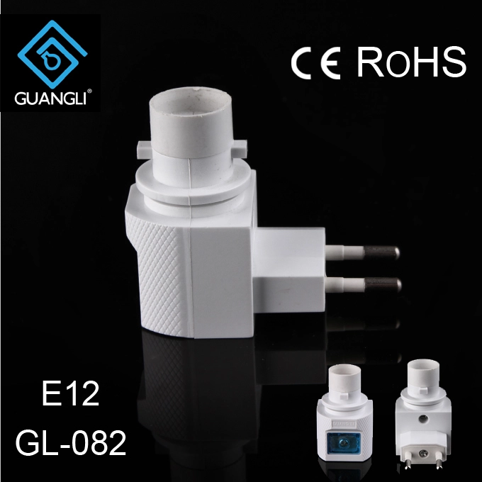E12 CE ROSH approved  Sensor European plugnight light wall socket lamp holder lamp base 1