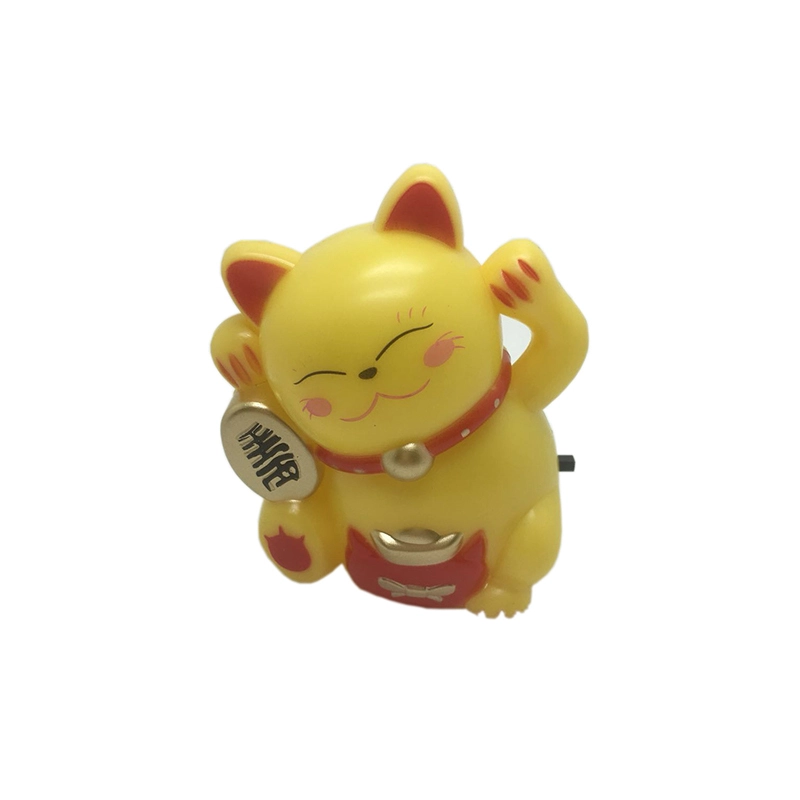 Fortune lucky Cat with LED SMD mini switch plug in night light room usege with 0.5W and 110V or 220V 1