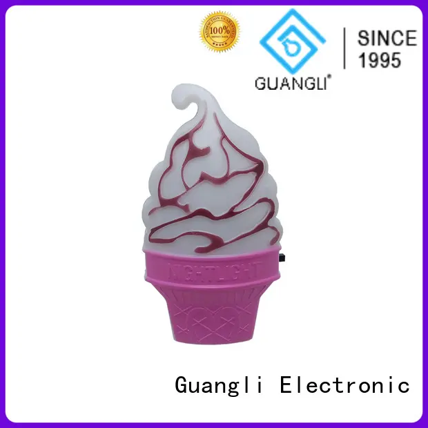 Pink Ice Cream Night Light Model Toys Children Kid Bedroom Decor Gift sensor plug in night light with 0.5W and 110V or 220V 1