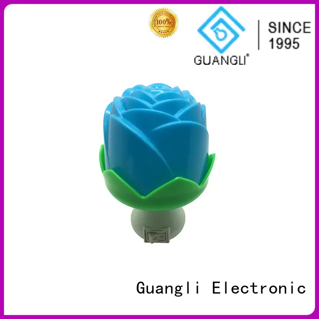Flower rose shape 3 SMD mini switch sensor plug in night light with 0.5W AC 110V or 220V 1