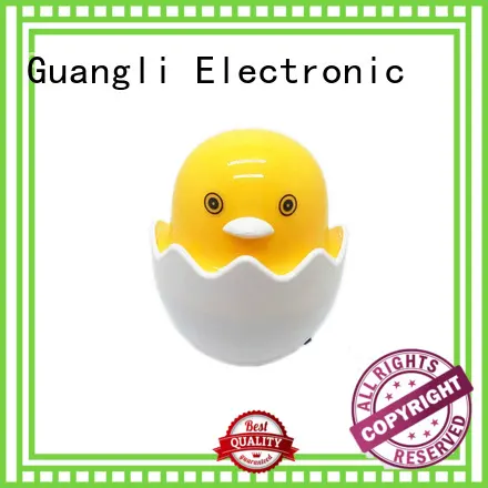 Popular Nightlight Cute Mini Yellow Chicken plug in Night Light Children's Bedroom Creative Cartoon Decor Lamp EU 1