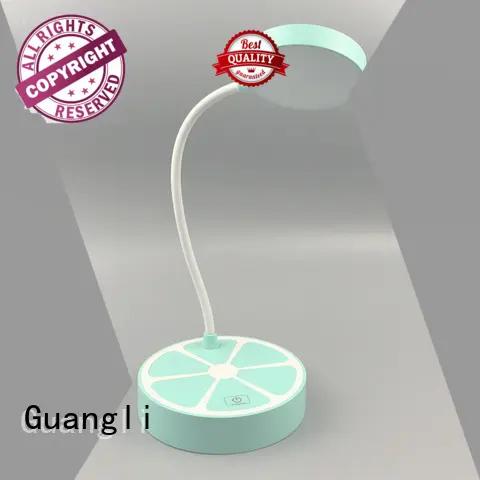 Cute Orange desk lamp with 3 brightness level adjustable table lamp gift for kids with USB ports rechargeable 5V 1