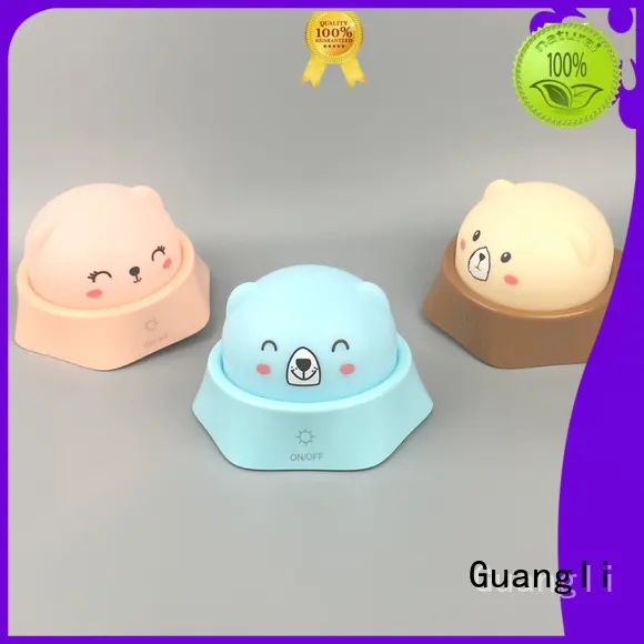 Cute bear desk lamp USB rechargeable colorful night light for kids touch control switch hand to change color table lamp 1
