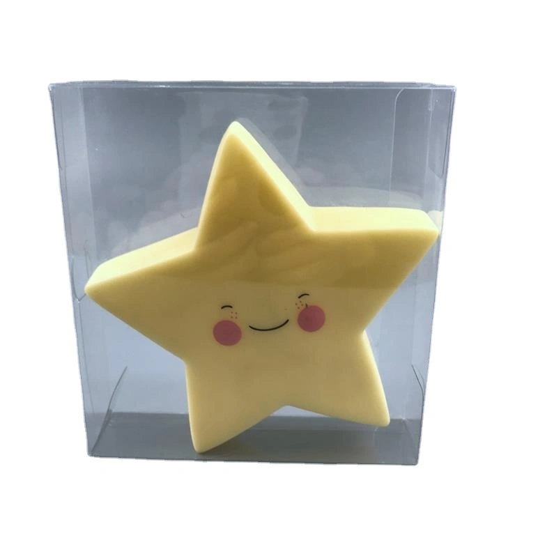 LED OEM Creative cute star with smile face battery night light ECO-ABS For Children Baby Kids gift 1