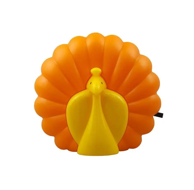 hot sale OEM W115 The peacock lamp switch plug in led night light For Baby Bedroom wall decoration 1