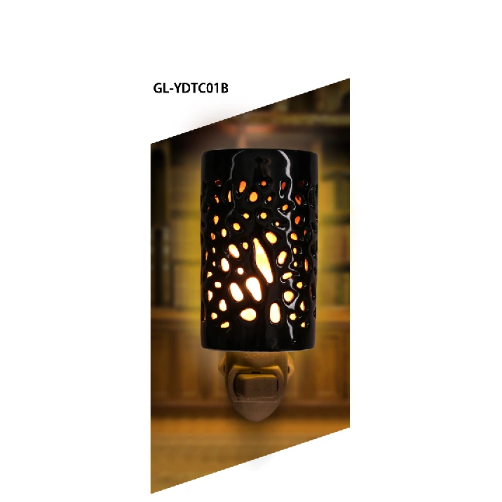 Himalayan rock Salt Lamp Ceramics hollow night light ETL CE SAA CB BS Plug in 1