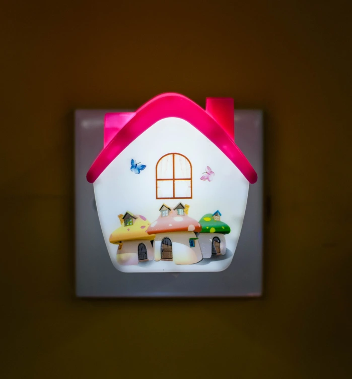 House shape LED SMD mini switch plug in night light with 0.6W and 110V or 220V W015 1