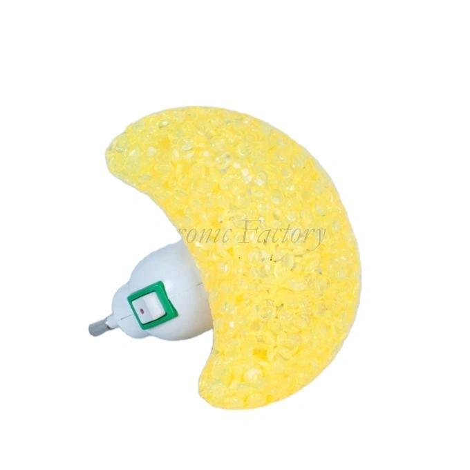 GL-A11 moon shape EVA mini switch LED nightlight CE ROHS approved HOT SALE promotional gift items 1