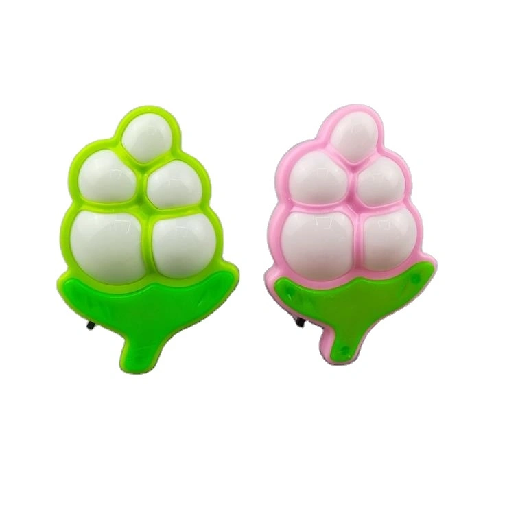 OEM W084 Fruit grape shape LED mini switch plug in plastic LED night light with 0.6W and 110V or 220V 1