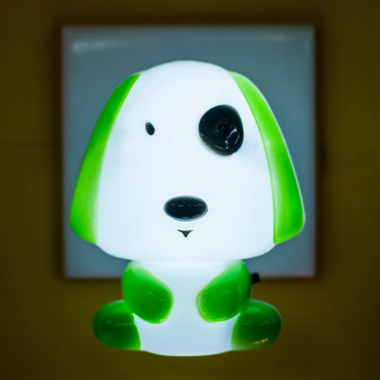 W031Rest Night Light For Baby Kids Toddler Cute Cartoon Skateboarding Dog Animals switch plug in lighting 1
