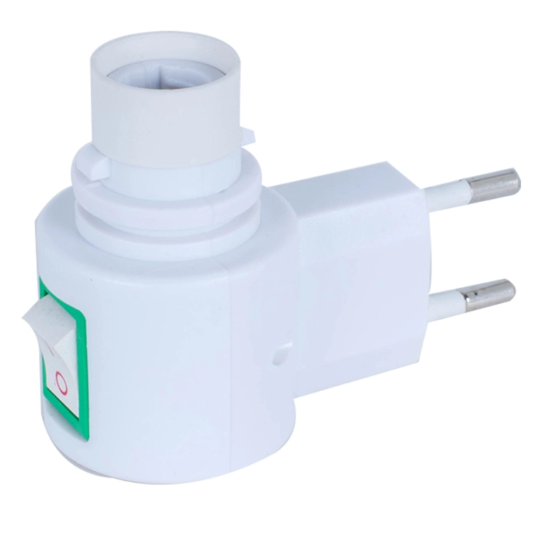 083B CE ROHS approved switch night light E12 vertical socket electrical plug lamp holder European 7W or 15W 220V 240V 1