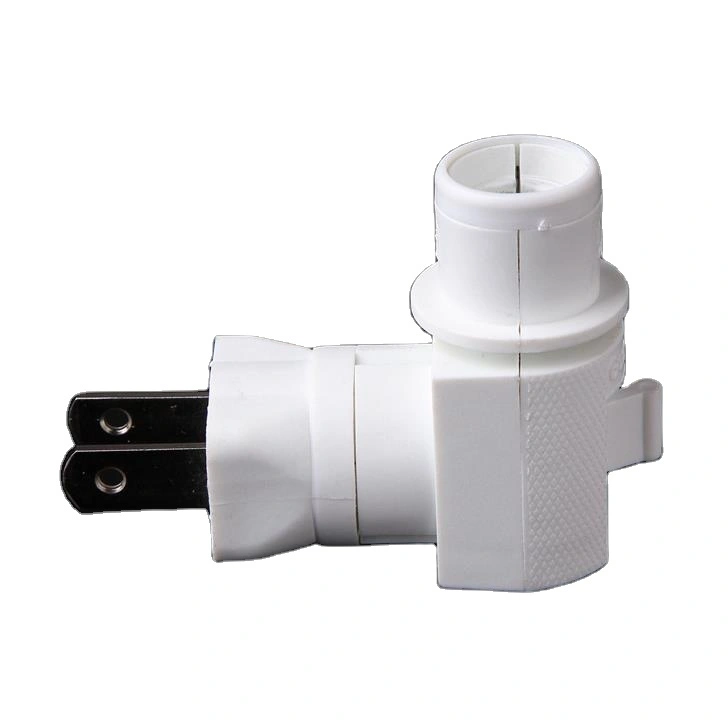 OEM 073A ETL approved USA Switch socket lamp holder rotating night light socket plug in ceramic with 5W or 7W and 110V or 120V 1