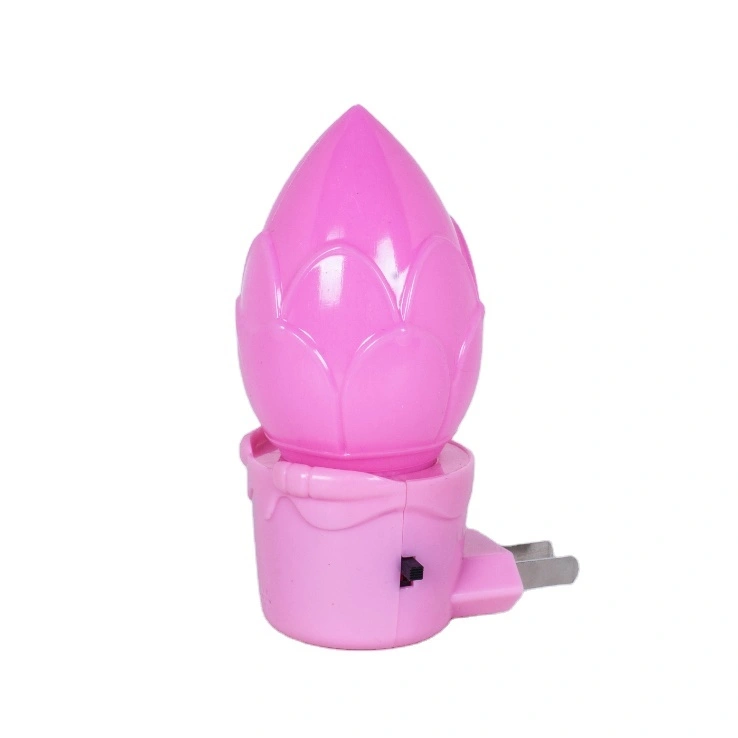 OEM W013Pretty flower shape16SMD mini switch plug in wall lamp led night light 1