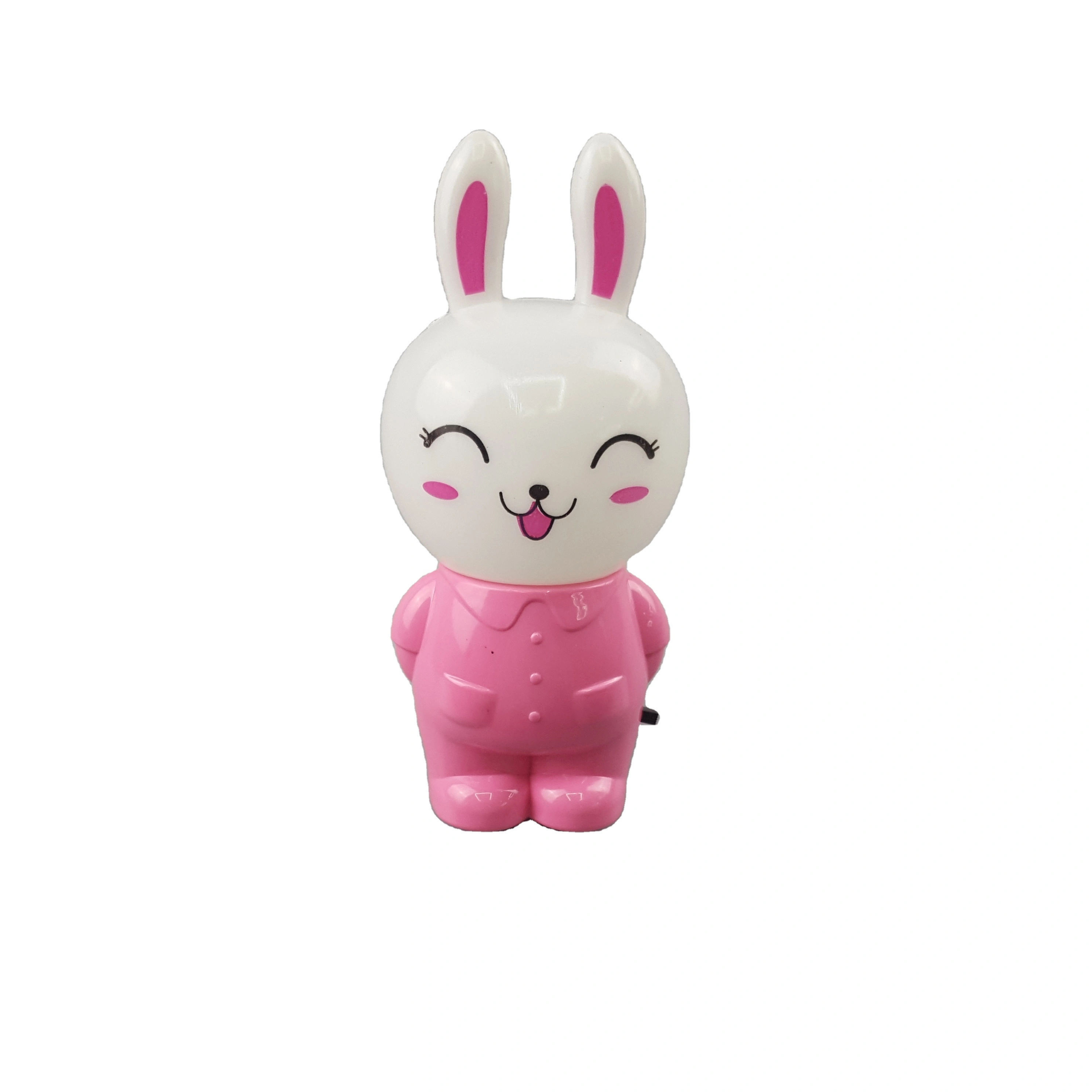 W123 Happy smile rabbit lamp switch plug in led night light For Baby Bedroom wall decoration 1
