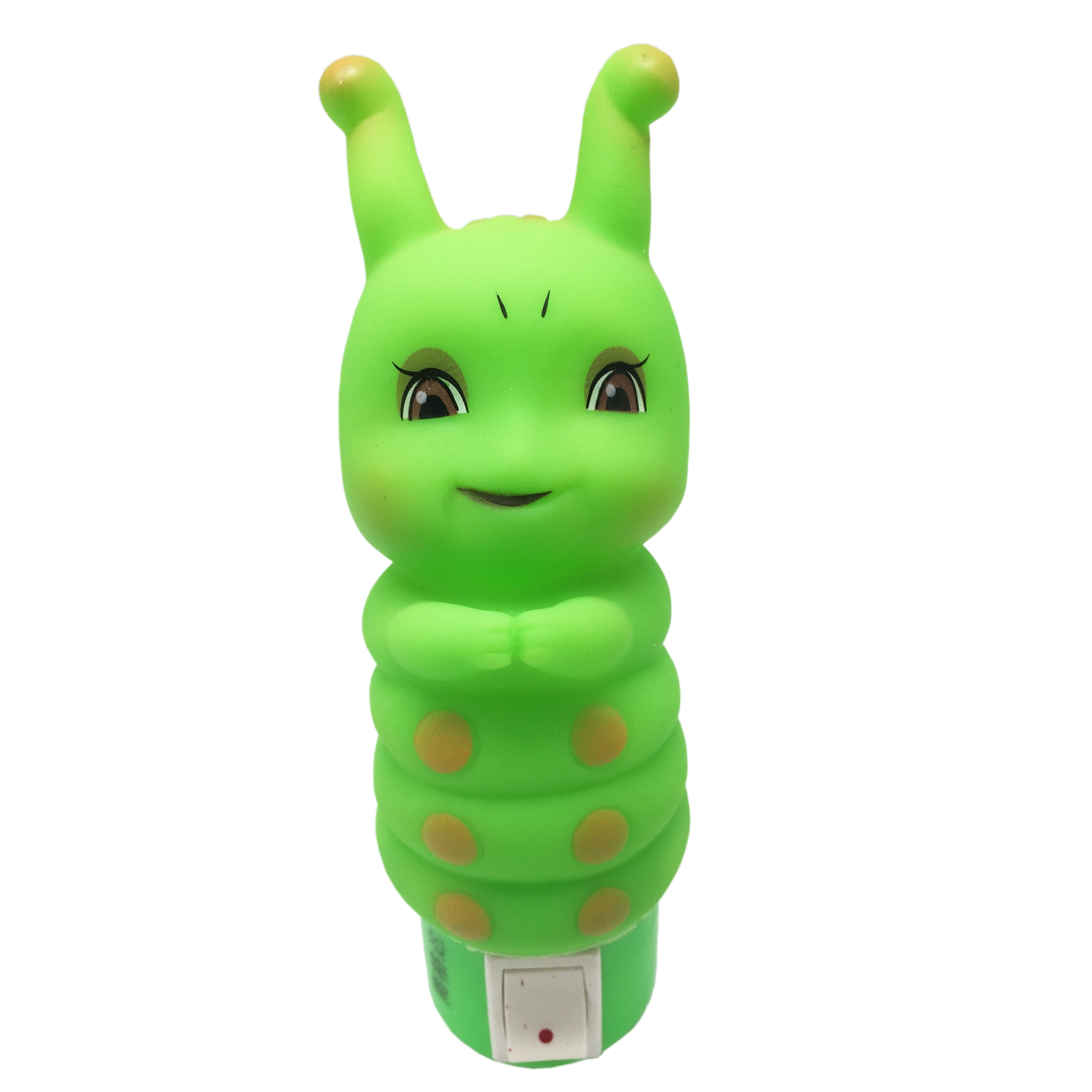 W059 Plastic Caterpillar silicone shape 4SMD mini switch plug in night light with 0.6W AC 110V 220V 1