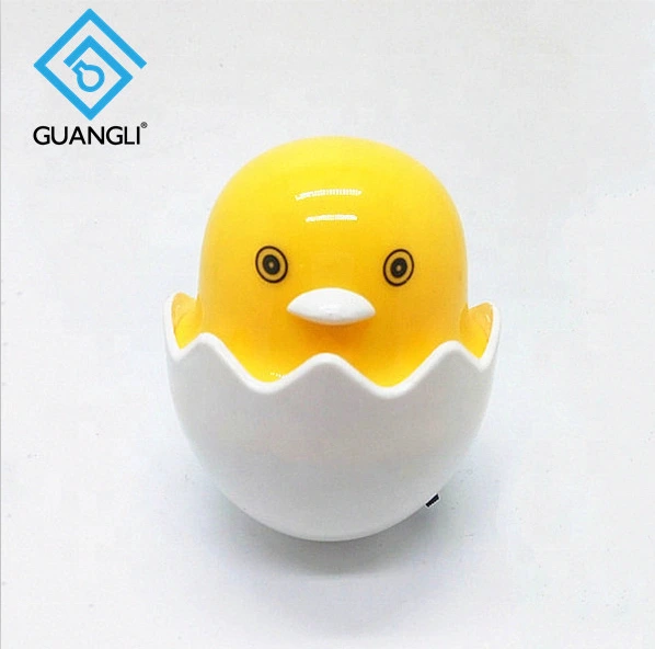 W032 Popular Nightlight Cute Mini Yellow Duck Children's Bedroom Creative Cartoon Decor Lamp EU 1