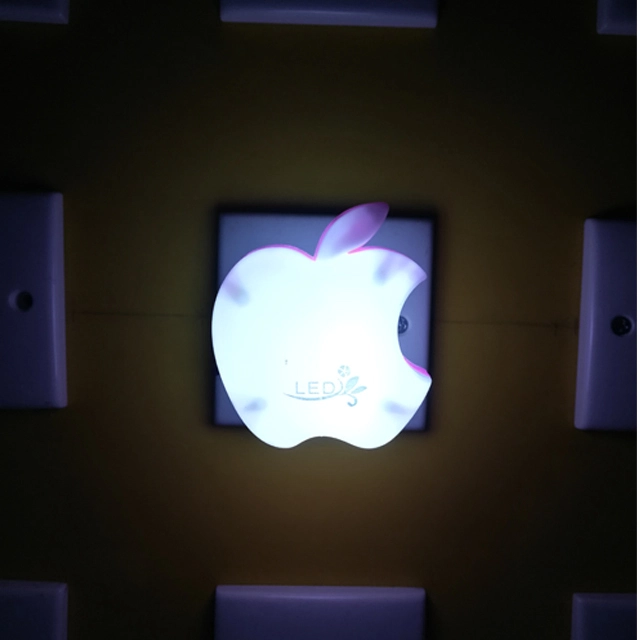 W050 apple shape 16SMD mini switch plug in table lamp night light decoration in bedroom 1