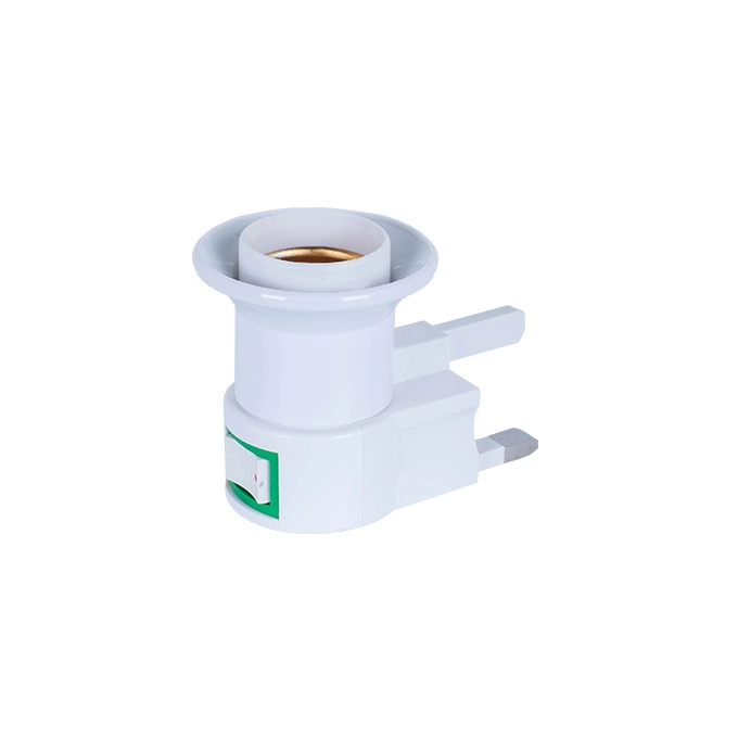 E27 UK CE ROHS bulb screw type adapter UK standard lamp electrical plug socket with switch 1
