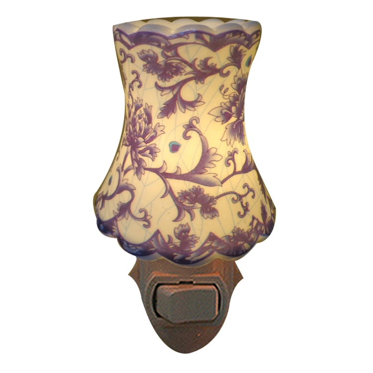 ETLCE SAA BS ceramic decoration traditional sensor and switch porcelain night light and bulb with 110V and 220V and 5 or 7 W 1
