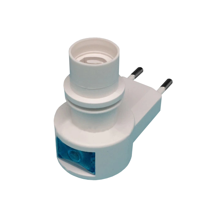 CE ROHS approved Sensor night light E12 electrical plug socket lamp holder European plug in 220V 240V 1