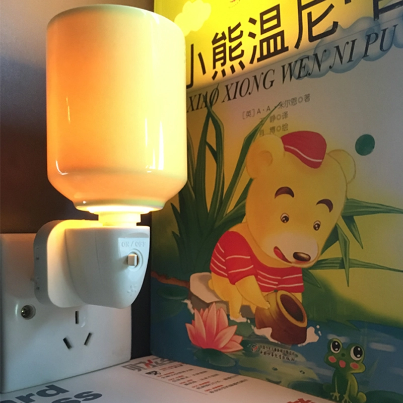 cylinder ceramic with incandescent bulb EU UK E12 W082 plug 220V fragrance stock cheap promotion porcelain cover lamp holder 1