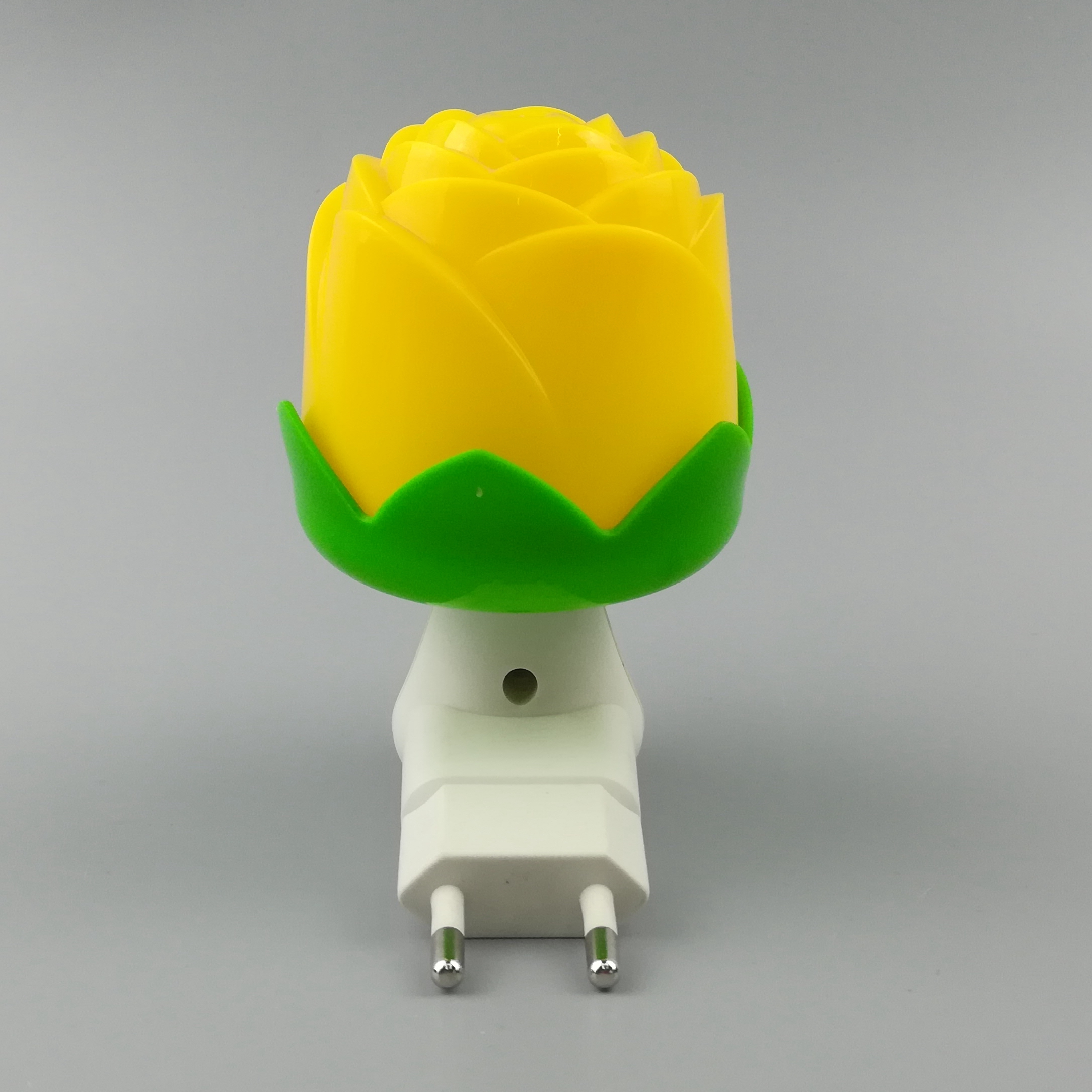 Flower rose shape 3 SMD mini switch sensor plug in night light with 0.6W AC 110V or 220V W042 1