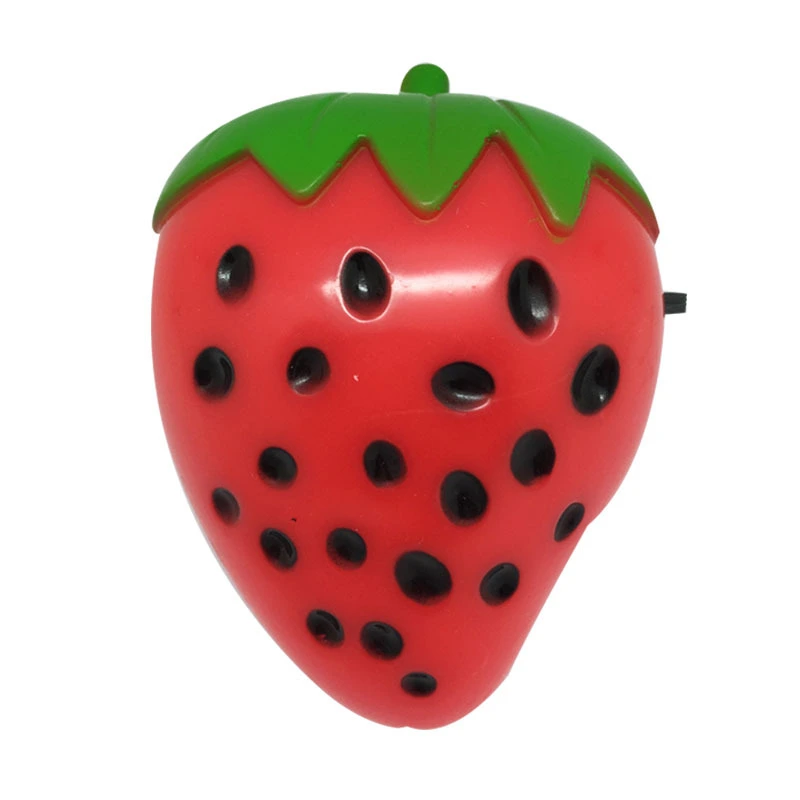 OEM 0.6W and 110V or 220V strawberry fruits shape LED SMD mini switch plug in night light 1