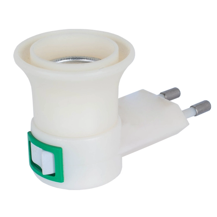 Indonesia E27 round plug plastic switch night lamp base holder A17-1 electrical plug socket 1