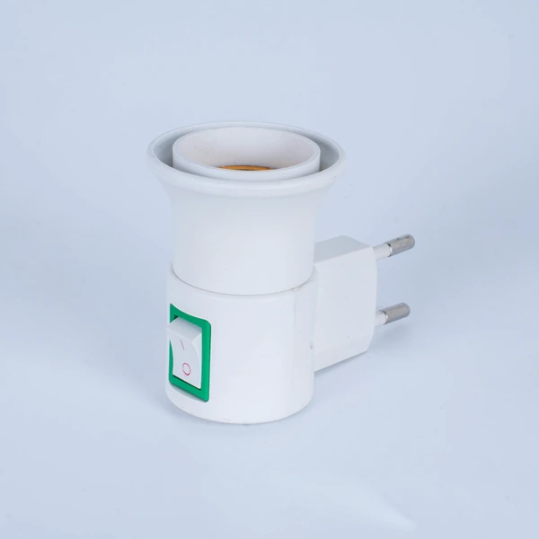 European Plug to E27 Italy egypt type switch electrical plug socket lampholder factory adapter 1