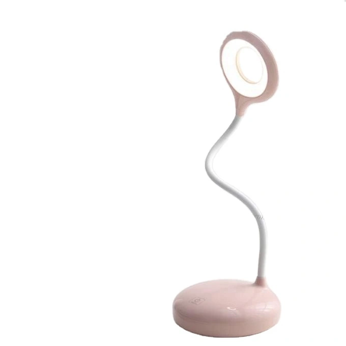 Circular lampshade USB battery Simplified Touch sensor reading LED table lamp for desk 1
