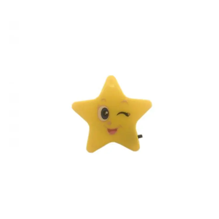 OEM W096 4SMD mini switch plug in star with or without smile face night light Baby Bedroom cute gift 1